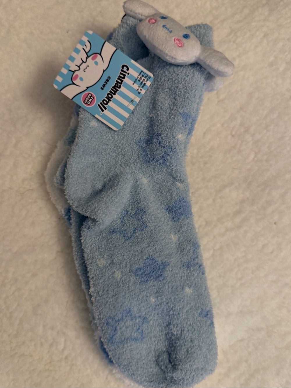 Hot topic Plush Top Cozy Blue Fuzzy Socks